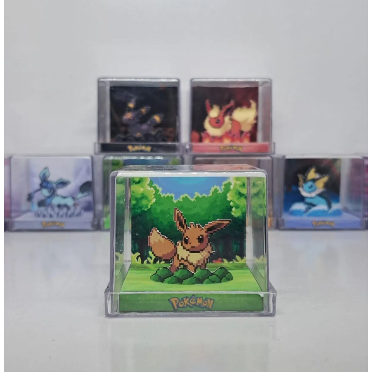 Mini Cubo Dioramas Eeveelutions em Oferta na Shopee