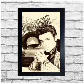 Quadro A4 decorativo Elvis Presley Rock 24x33 cm Cod.913 – A4