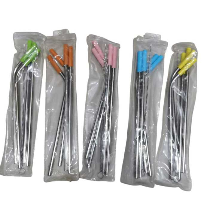 Kit Canudos Inox Reutilizável com Limpador em Oferta na Shopee