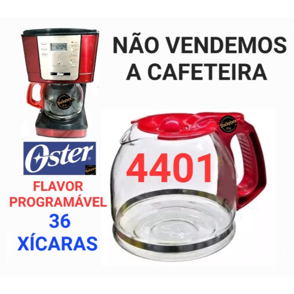 Jarra Compatível Para Cafeteira Oster FLAVOR Programável 4401-057 - VERMELHA