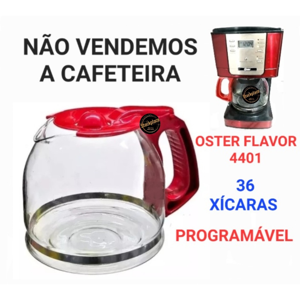 Jarra Compatível Cafeteira Oster FLAVOR Programável - VERMELHA - 4401-057