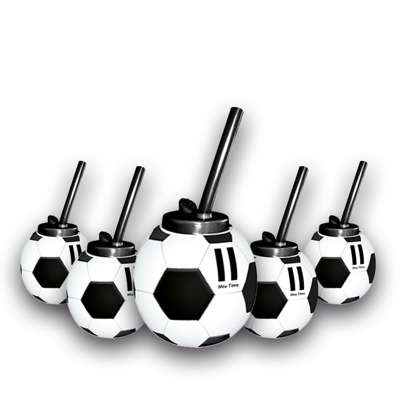 Kit 15 Copos Formato Bola De Futebol Com Canudo Time 300ml Aniversario Lembrancinha em Oferta na Shopee