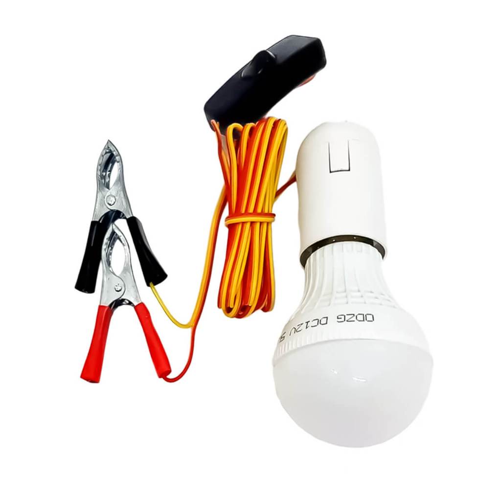 Lâmpada De Emergência Veicular De LED Com Garra Jacaré P/ Bateria Carro 12v 5w Lâmpada Rosqueavel