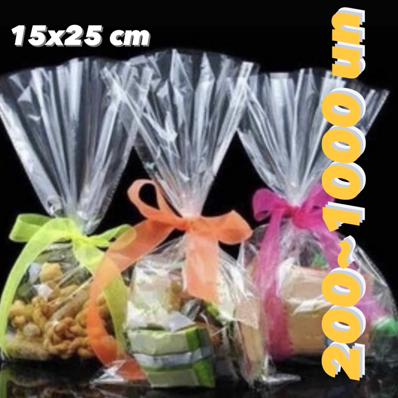 200~1000 saco celofane 15x22  SAQUINHO bopp INCOLOR