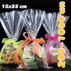 200~1000 saco celofane 15x22 SAQUINHO bopp INCOLOR