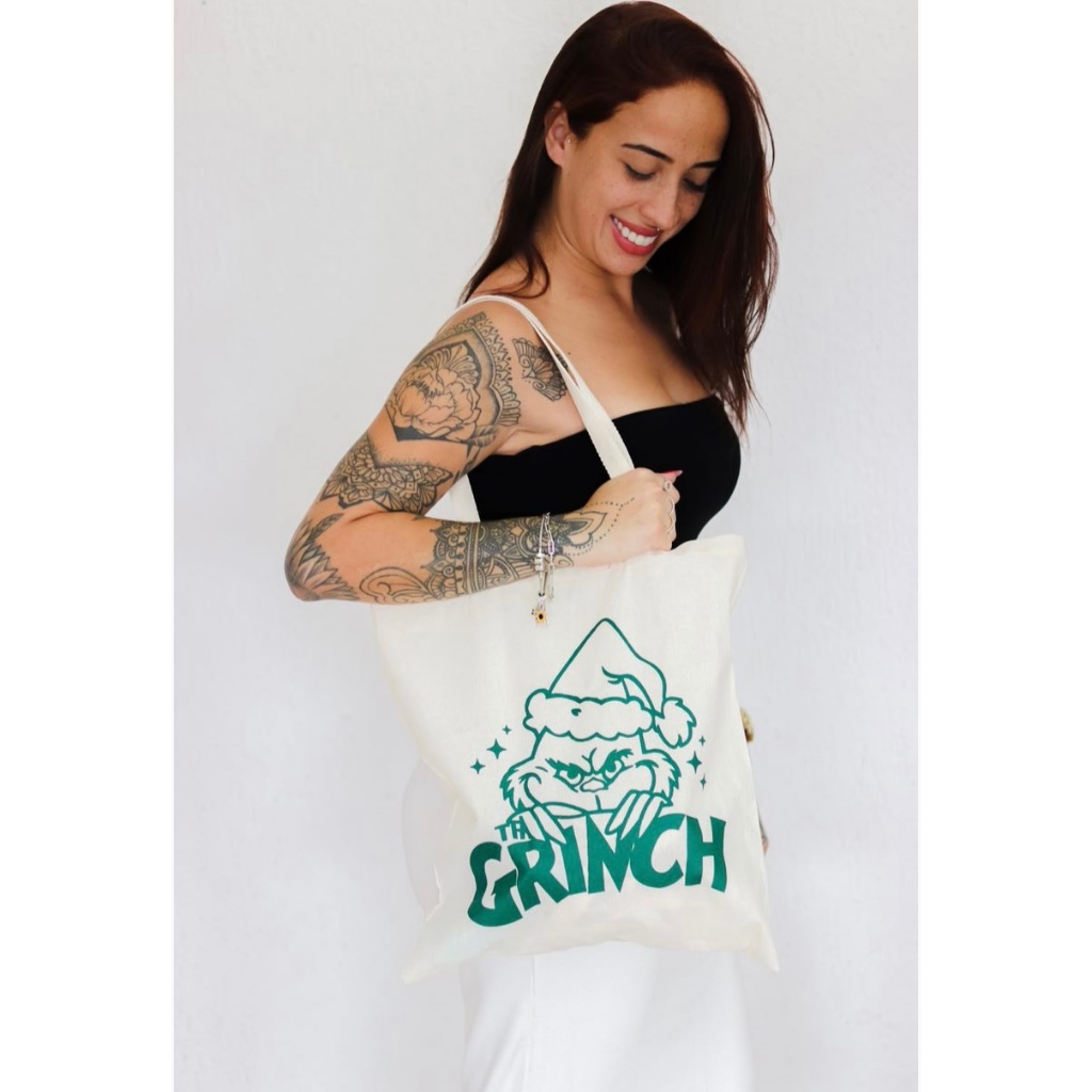 Ecobag Grinch, Ecobag Natal, the grinch sacola ecológica,escola,faculdade, curso,personalizado,brinde,praia,moda,brinde,