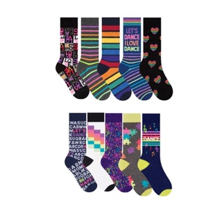 Meia Cano Longo Street Algodão  Girassol Melancia Estrelas Dança Banana Colorida 34 ao 39 em Oferta na Shopee