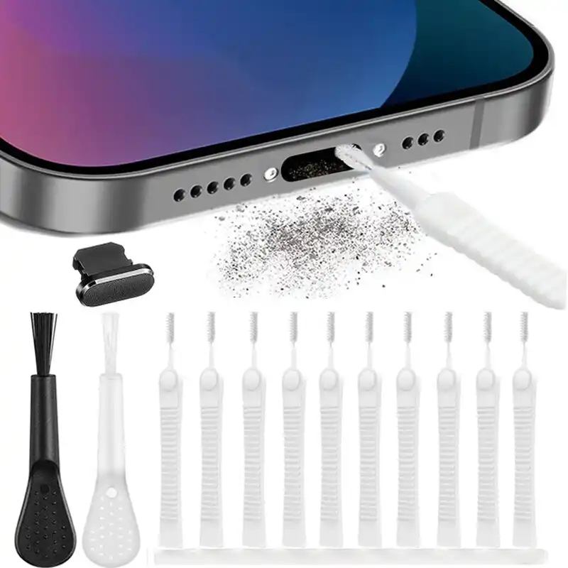 Kit Limpador de Poeira Iphone e Fone de Ouvido Celular Smartphone 13 peças