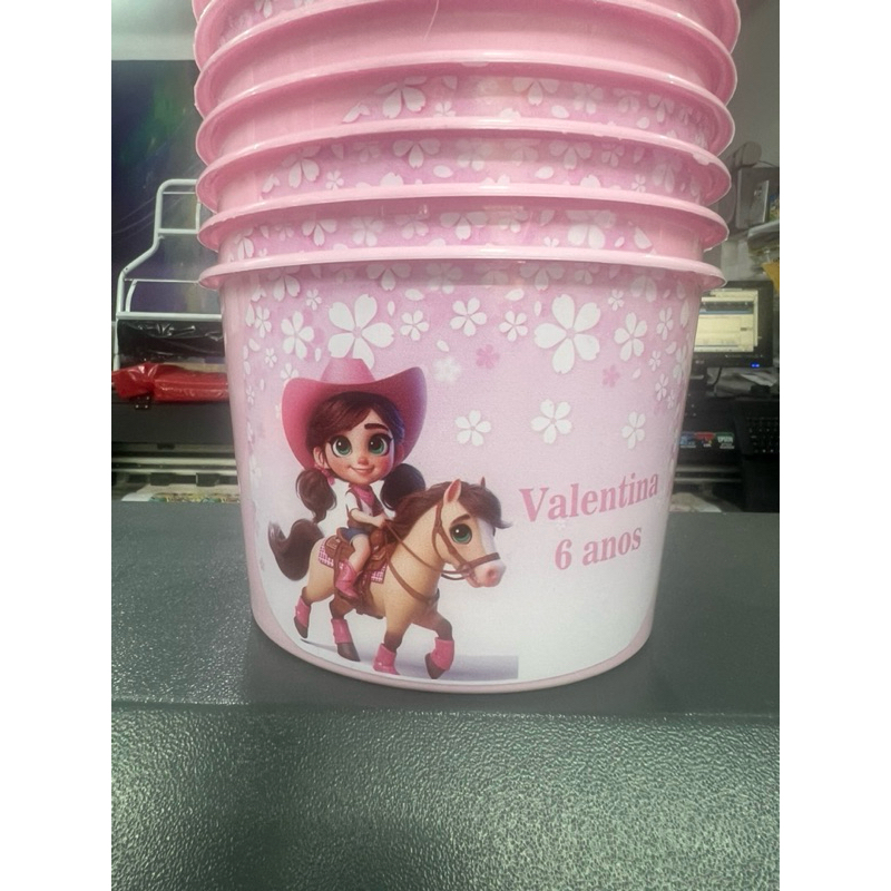 10 Balde Pipoca Personalizado boiadeiras
