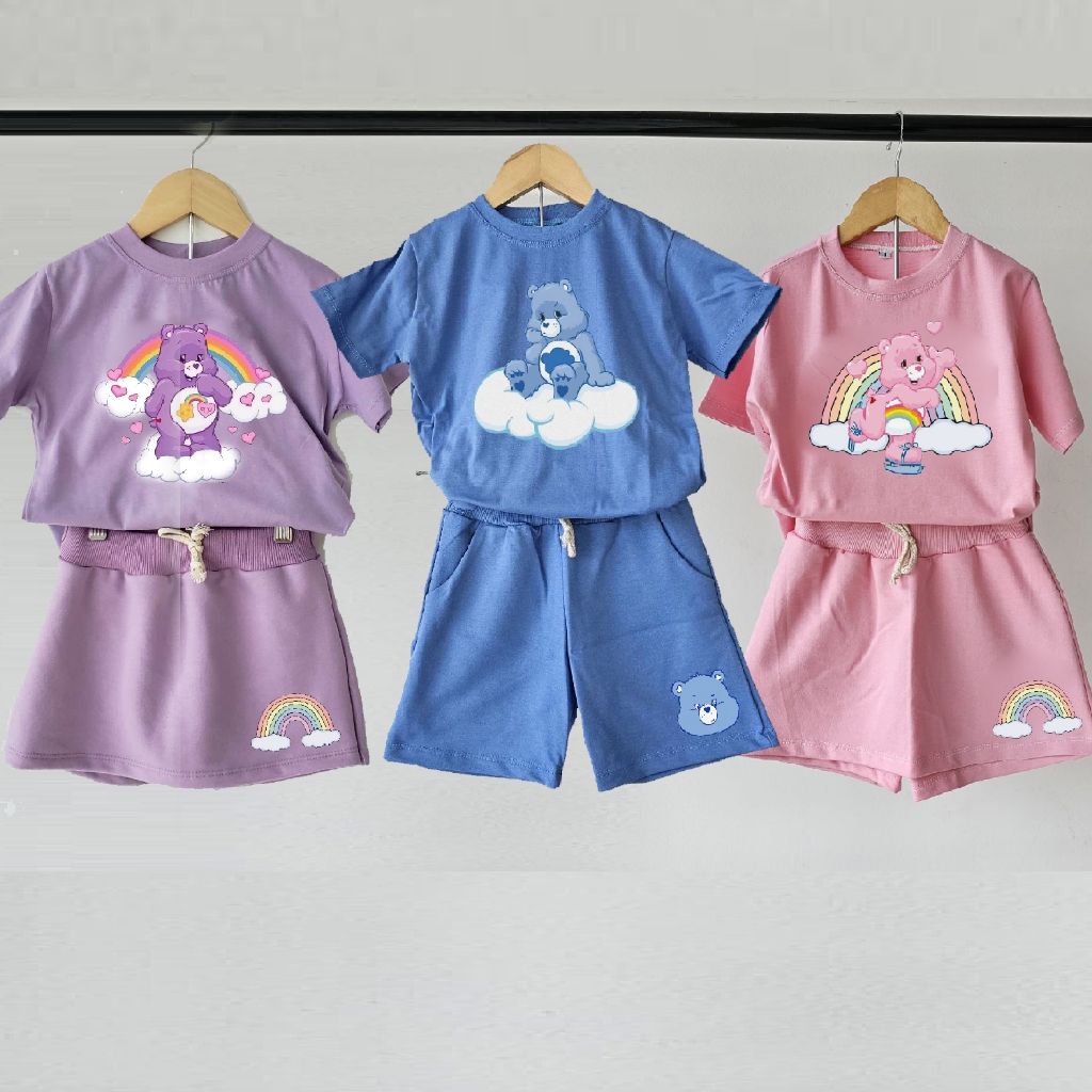 Conjunto verão ursinhos carinhosos em Oferta na Shopee