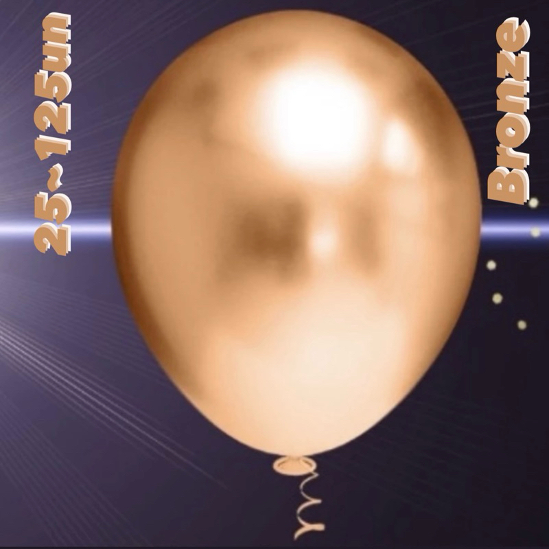 25~125 unid Balão BRONZE  pic pic platino cromado metalizado N°5” OFF em Oferta na Shopee
