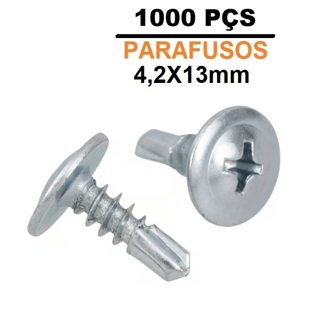 Parafuso Brocante Perfurante Flang. Drywall 4,2 X 13mm P/forros C/1000 em Oferta na Shopee