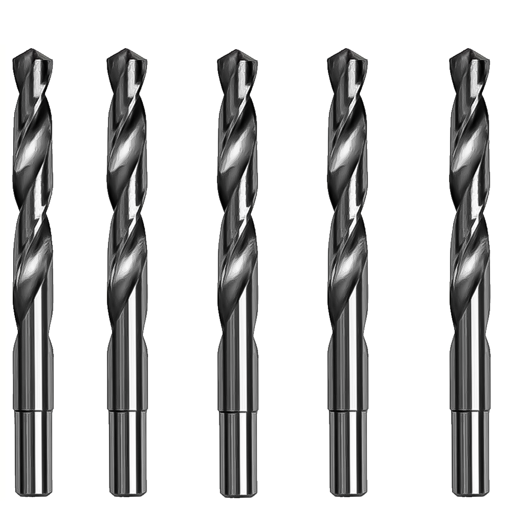 Kit Jogo 5 Brocas Aço Rápido 12mm 1/2 Pol. Para Metal Para Aço Ferro Alumínio Metal Madeira Em Geral
