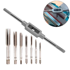 Kit Jogo De Macho Fazer Rosca Interna Porca Ruela Set 8 Peças Profissional Para Máquinas E Mais