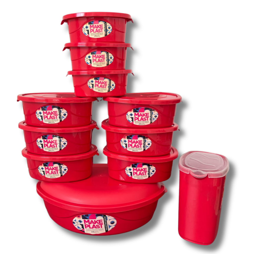 Jogo De Potes MakePlast Com 11 Peças E Jarra De 1Litro