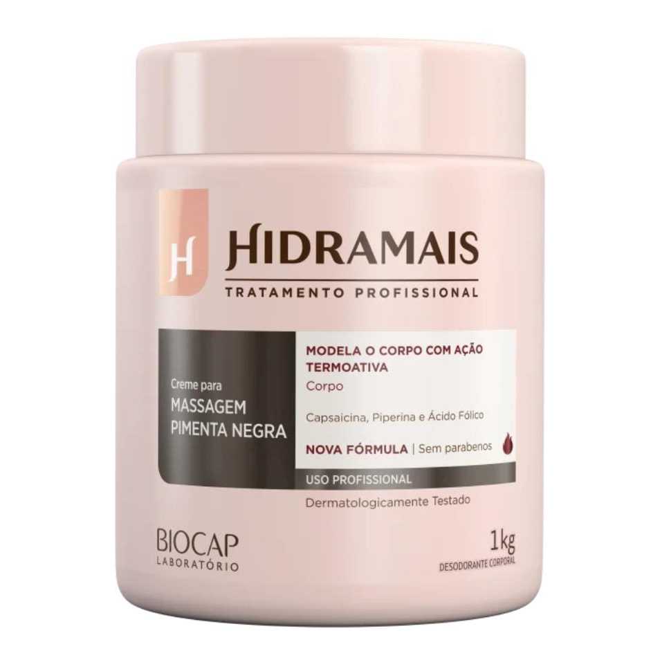 Creme hidramais  para Massagem Hidramais – Pimenta Negra - 1kg