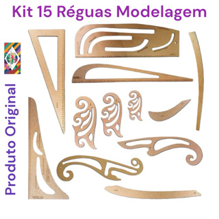 kit de 15 Réguas para Costura Francesa Cavas Decotes Alfaiate Modelagem Profissional Patchwork pachwork br em Oferta na Shopee