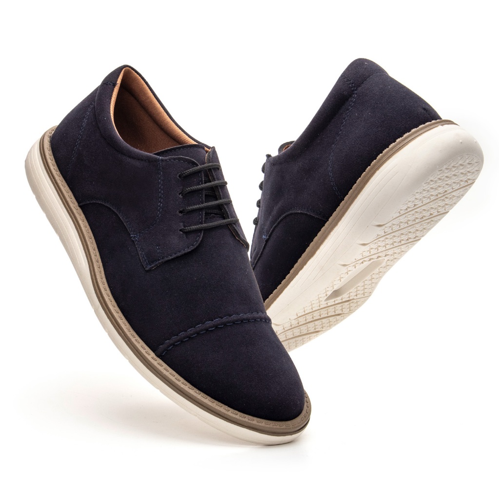 Sapato Oxford Camurça Brogue Masculino Costurado Derby Camurça Derby Costurado