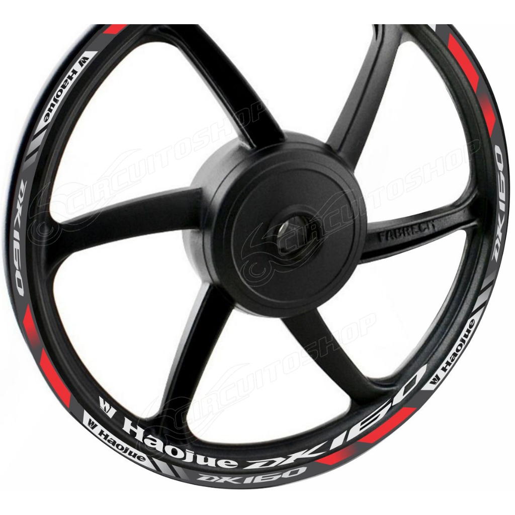Friso + Adesivo Interno Refletivo D7 Roda Moto Haojue DK 160