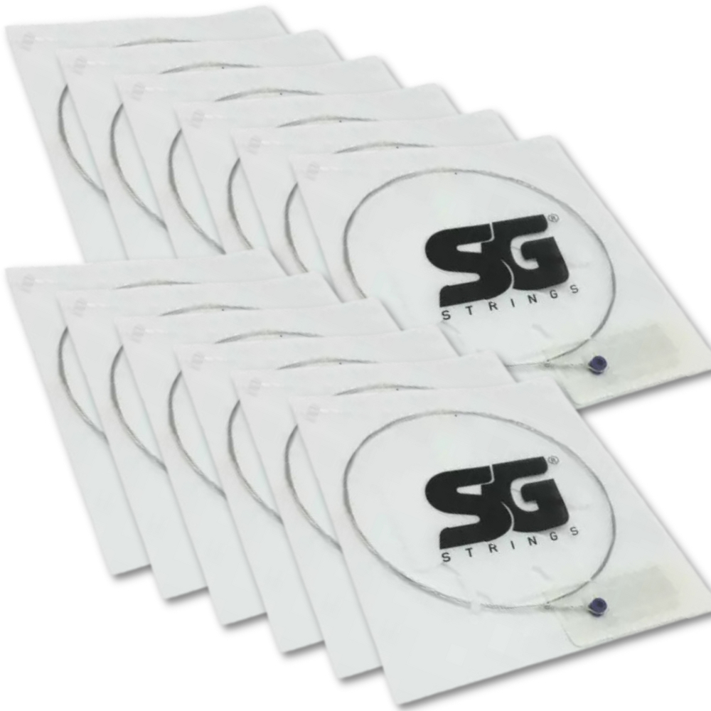 Corda Avulsa Guitarra 1ª Primeira Mi 09 SG Strings 5139 - Kit Com 12 Unidades