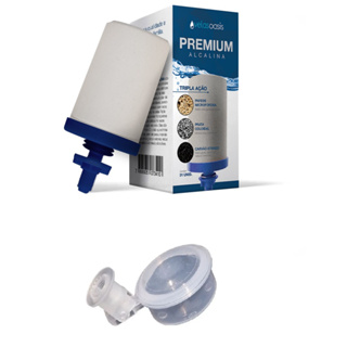 Kit 1 Vela Premium Tripla Ação Alcalina Oasis + 1 Boia Dosadora Para Filtro De Barro em Oferta na Shopee