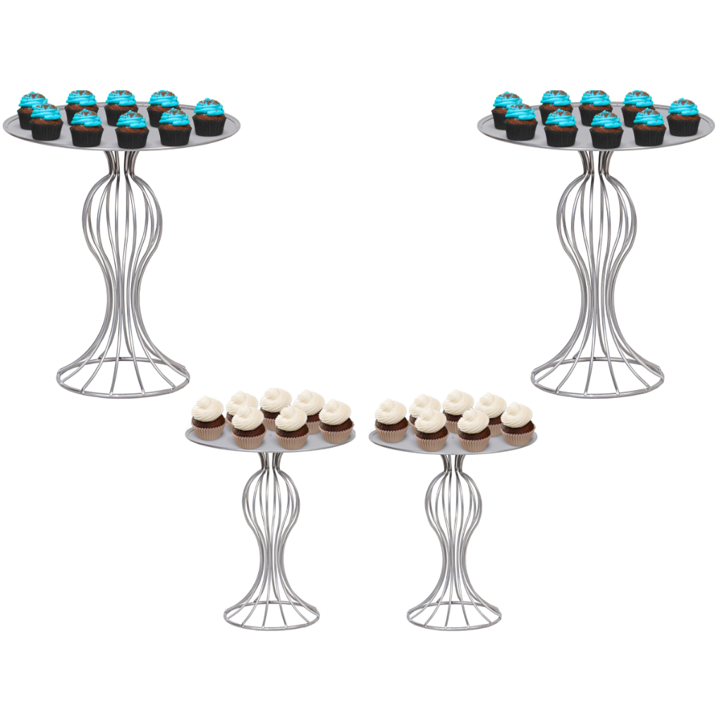 Kit De Bandejas Imperial Para Decoração De Festa Doce 4 Peças Vaso Luxo