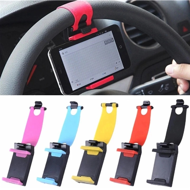 Suporte Para Telefone Celular Carro Fivela Montada No Volante Usado Acessórios De Navegação em Oferta na Shopee