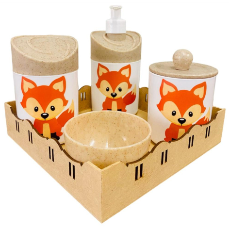 Kit Higiene Baby Raposinha c/Bandeja em Oferta na Shopee