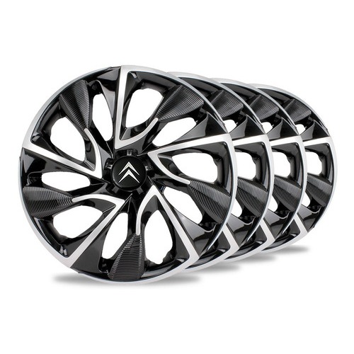 Kit 4 Calota Esportiva Ds4 Aro 14/15 Citroen C3 C4 Picasso AirCross Xsara