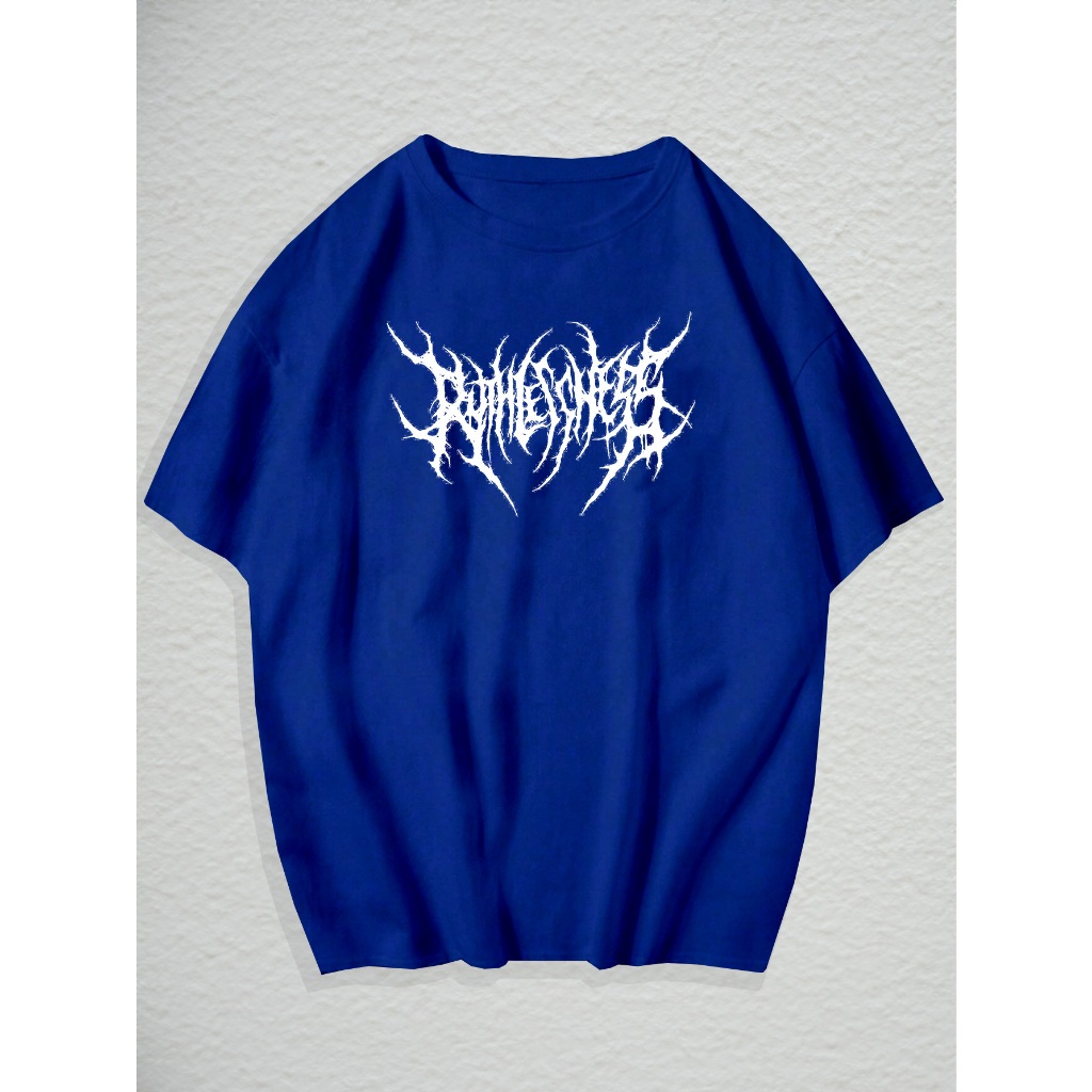Camiseta Goth Despojada Blusa Casual T Shirt Camisa Oversized Personalizada Larga Confortável Borda