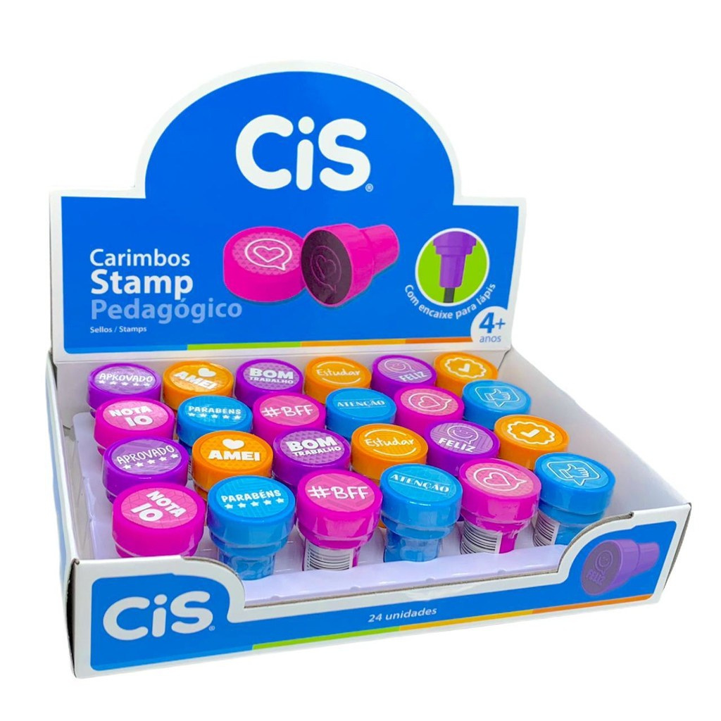 Carimbos Pedagógicos Infantil Cis Stamp Pedagógico com Encaixe para Lápis - 1 Carimbo em Oferta na Shopee