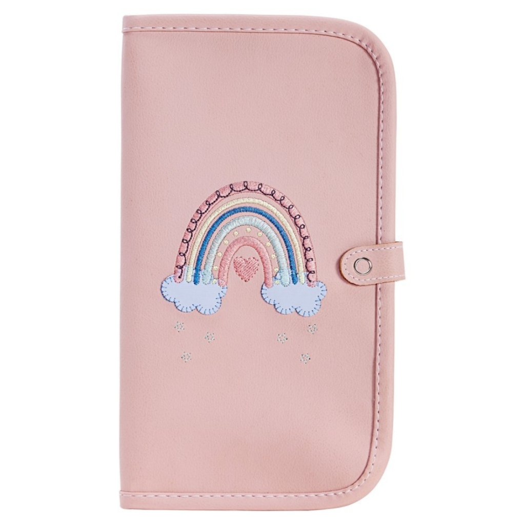 Porta Documentos Cheirinho De Neném Com Bordado Blush Linha Animais - 1 Peça