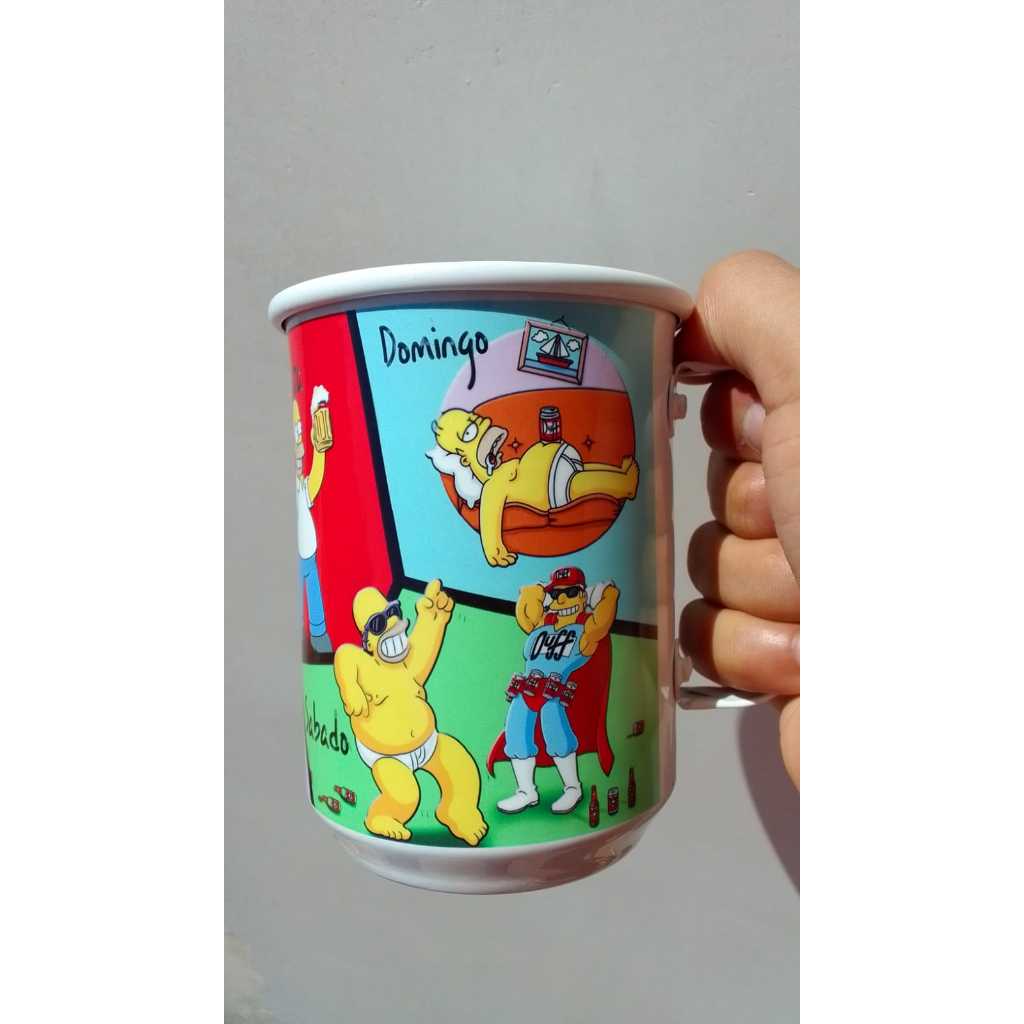 Caneca de Chopp de Alumínio do Homer Simpson - de Segunda a Domingo 600ml em Oferta na Shopee