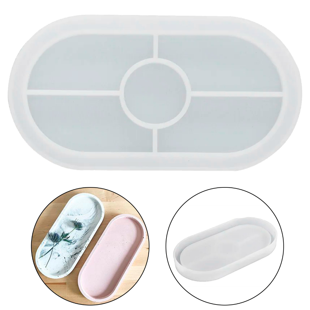 Molde Silicone Cinzeiro Oval Bandeja Artesanato Resina Epóxi