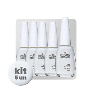 Kit 5 Esmaltes Colorama Cremoso Leite De Coco (5 unidades) em Oferta na Shopee