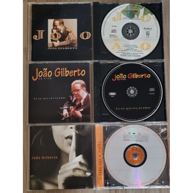 Kit 3 CDs João Gilberto - João, Eu sei que vou te amar e João Voz e Violão