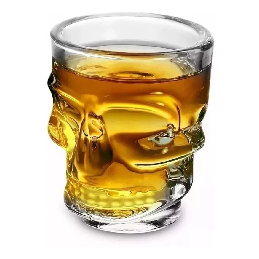 12 Copos Caveira Tequila Shot Dose Whisky Cachaça Licor Vidro 45ml