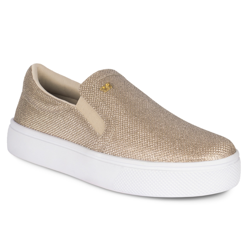 Slip On Feminino Confortável Tênis Calce Fácil Casual Leve Macio Moda Tendencia