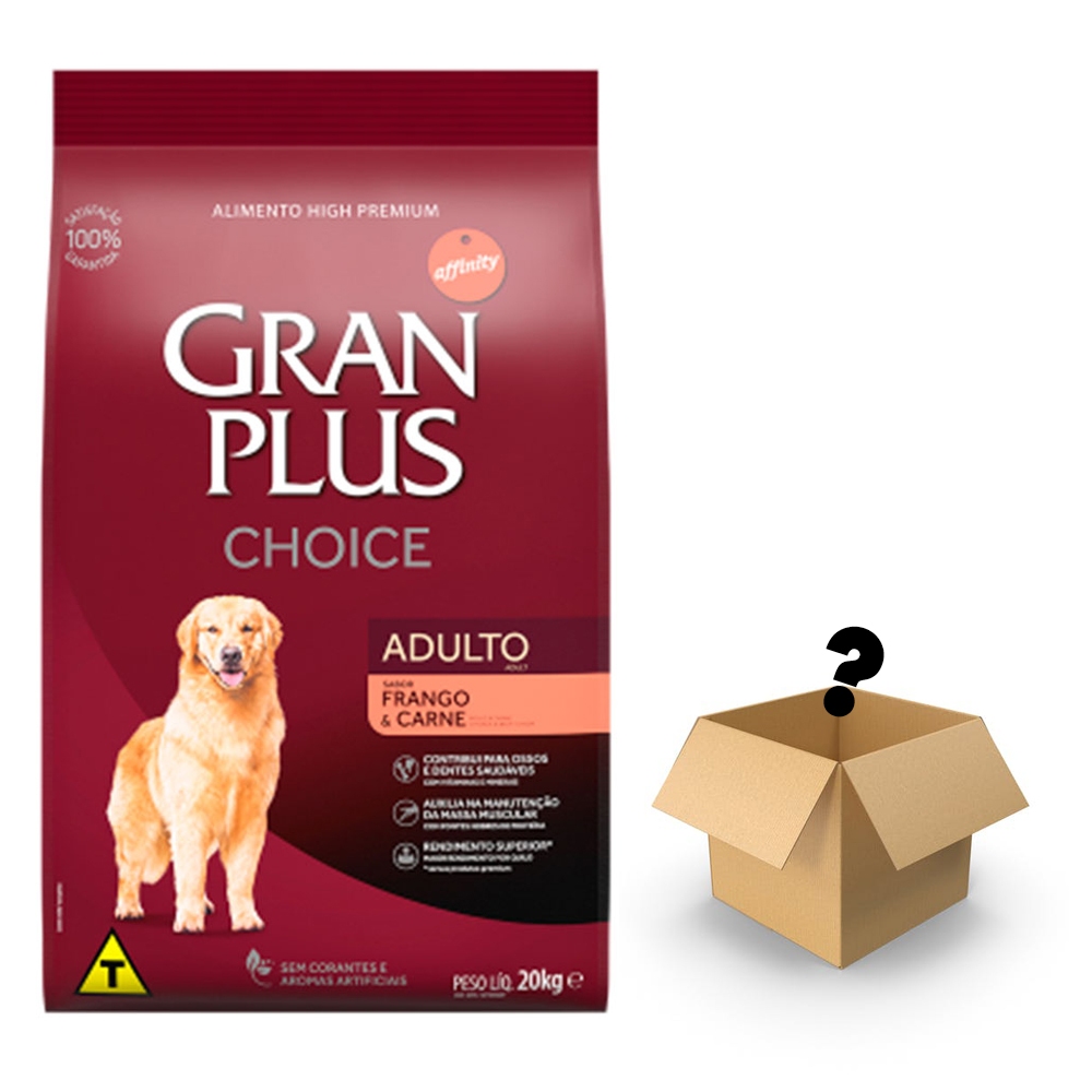 Ração Gran Plus Cães Choice Adultos Frango E Carne - 20kg em Oferta na Shopee