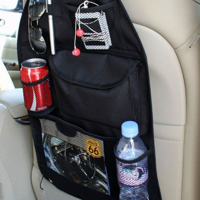 Bolsa De Armazenamento 38x58cm Para Encosto Banco De Carro Multifuncional Organizadora Bolso Térmico Universal Com Trava