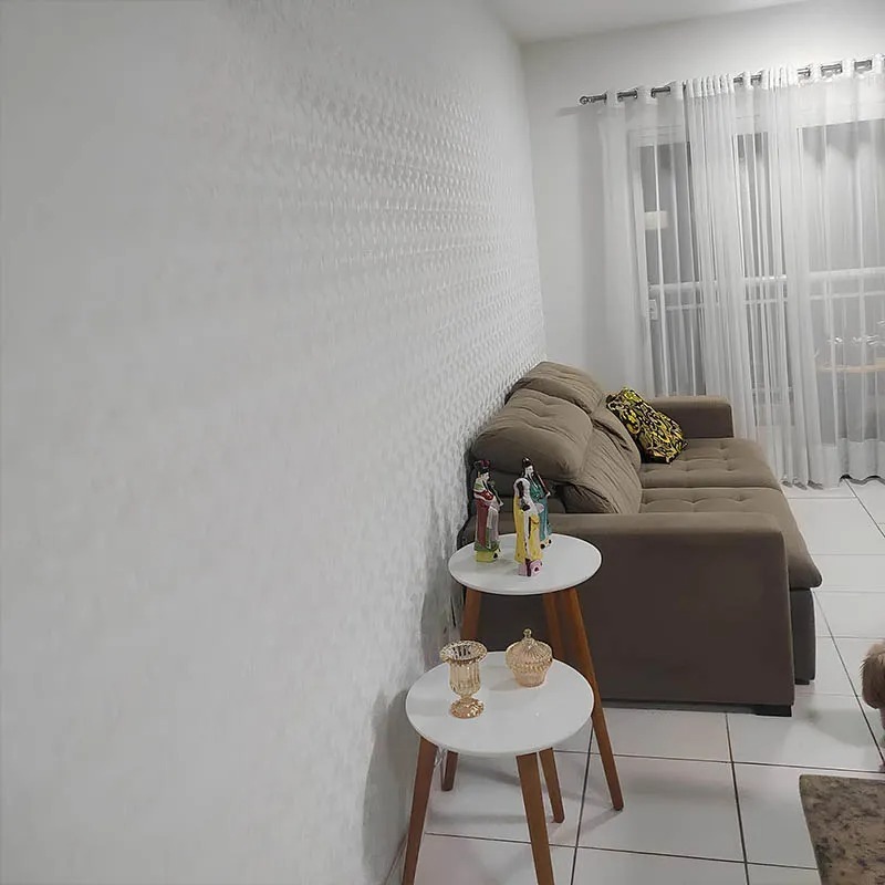 Adesivo Vinil GROSSO Papel de Parede REVEST WALL ARTISTICO BRANCO (1,22X0,50m)
