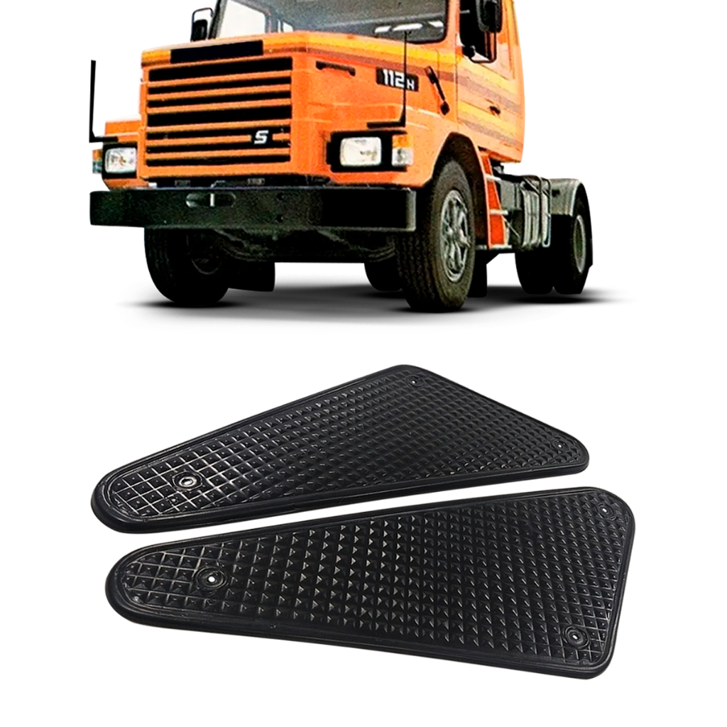 PAR DE TAPETE PISANTE ANTI-DERRAPANTE DO PARA-CHOQUE CAMINHÃO SCAN 112 113 142 BICUDO em Oferta na Shopee