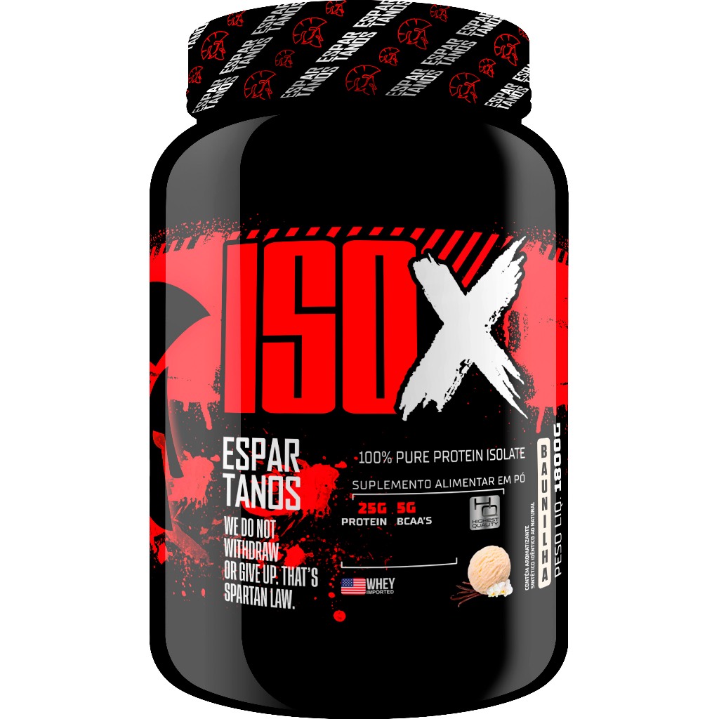 Whey Protein Isolado ISO X 100% Pure Isolate 1800g - Espartanos