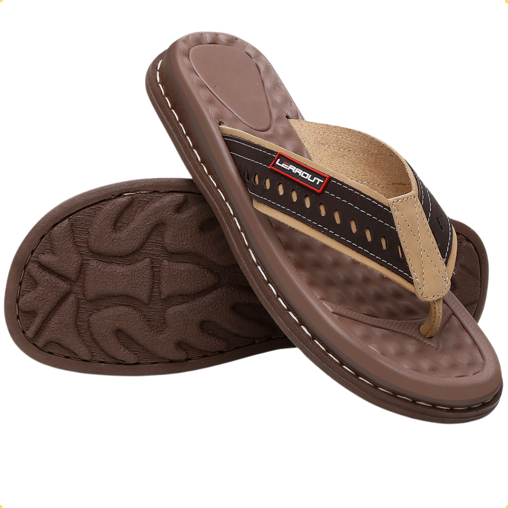 Chinelo Masculino Anatômica Sandália Em Couro Ortopédico em Oferta na Shopee