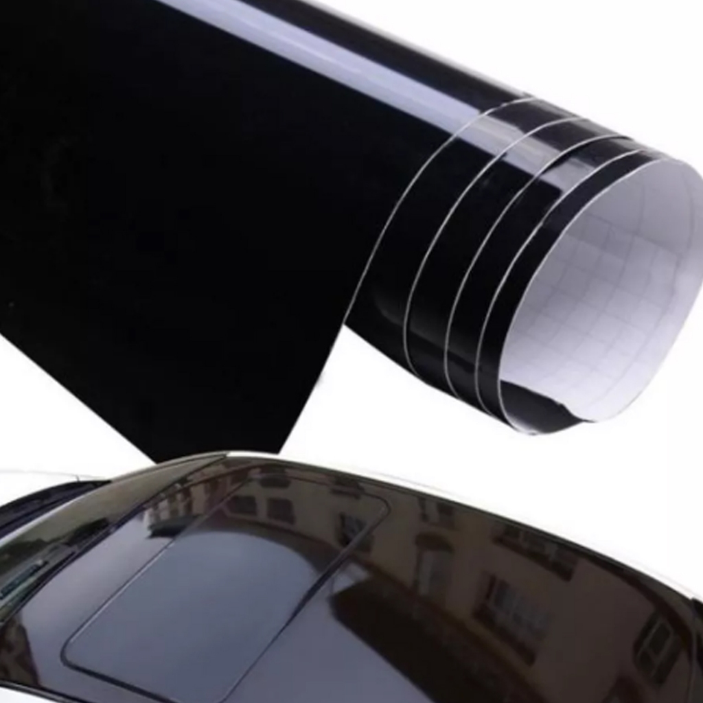 Película Vinil Adesivo Preto Black Piano Ultra Brilhante Envelopamento Carro Mesa Moto Geladeira Móveis