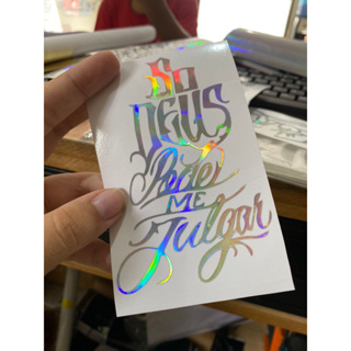 044 ADESIVO HOLOGRÁFICO FRASE em Oferta na Shopee