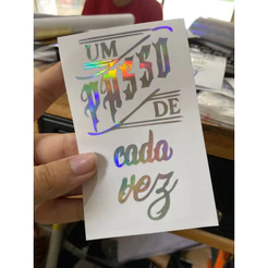046 Adesivo holográfico frases