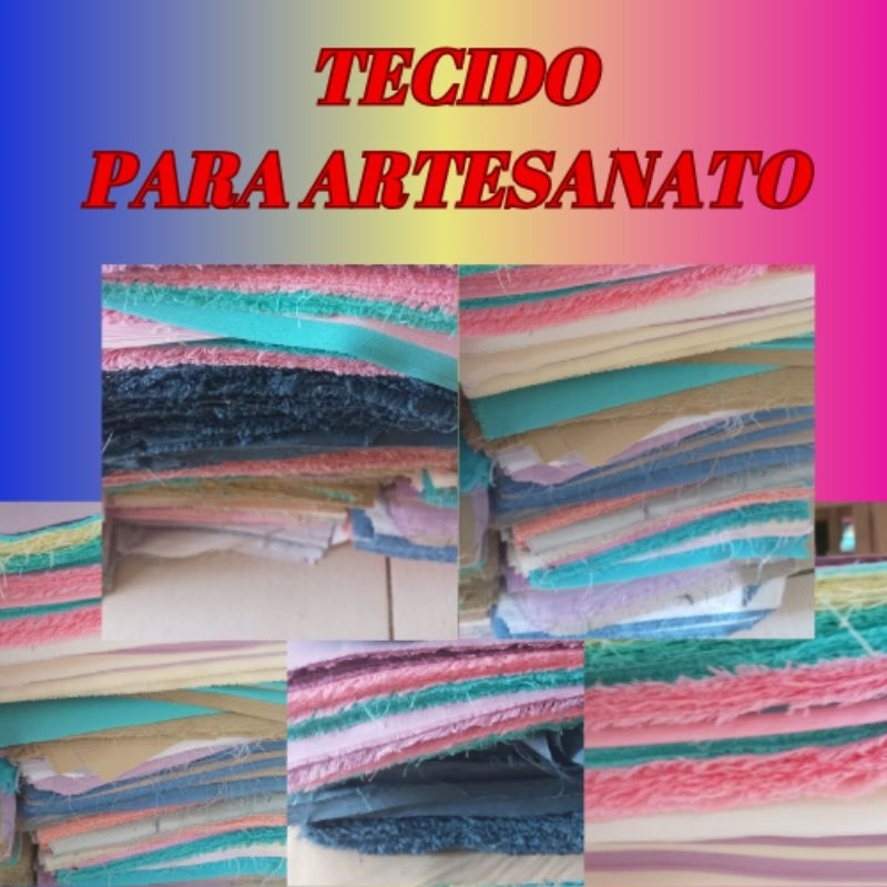 2 kilos retalhos de tecidos lisos  para artesanato - patchwork - menor preço em Oferta na Shopee