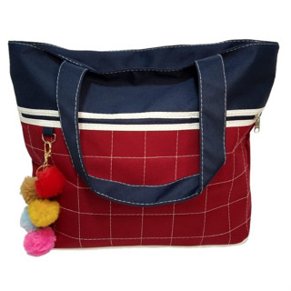 Bolsa Saco Grande Feminina Casual Praia Livros Escola Faculdade Academia Forte Super Resistente Tecido Oxford + Chaveiro Pompom