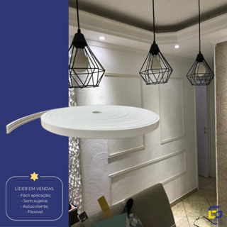 Boiserie Moldura de EVA Autocolante e Flexível Terra 2,5cm X 8mm em Oferta na Shopee